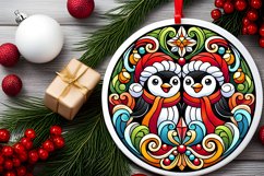Round Christmas Ornament Sublimation|Clipart Product Image 2