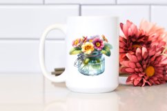 Abstract Jar with Primrose | Clipart Product Image 2