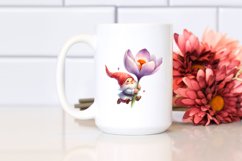 Cute Small Gnome Holding Crocus | Sublimation | Clipart Product Image 2