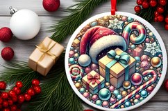 Round Christmas Ornament Sublimation|Clipart Product Image 2