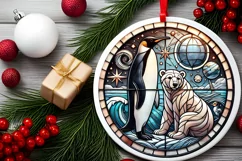 Round Christmas Ornament Sublimation|Clipart Product Image 1