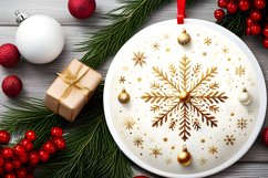 Round Christmas Ornament Sublimation|Clipart Product Image 2