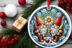 Round Christmas Ornament Sublimation|Clipart Product Image 1