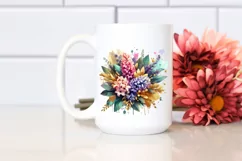 bouquet with Splash and Hyacinth | Sublimation | Clipart Product Image 2