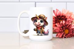 Watercolor Unicorn With Hat Bandana and Raincoat | Product Image 2