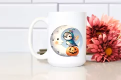 Adorable Baby Hummingbird in Halloween Costume, Simple PNG Product Image 2