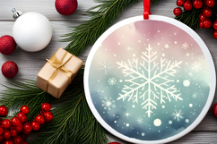 Round Christmass Ornament PNG Product Image 2