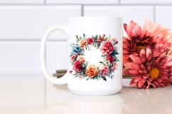 Vibrant Floral Frame with Carnation PNG Product Image 2