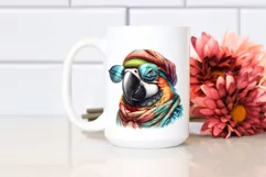 Detailed Macaw Silk Scarf Smiling | Clipart Product Image 2