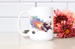 Colorful Meteor Highland Cow PNG Product Image 2
