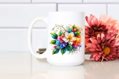 Watercolor Luxury Flower Love Splash Clipart Product Image 2