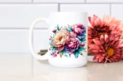 Detailed Shiny Peonies PNG Product Image 2