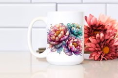 Detailed Shiny Peonies Made of Watercolor PNG Product Image 2