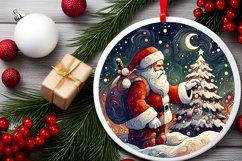 Round Christmas Ornament Sublimation|Clipart Product Image 2