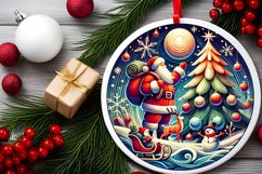 Round Christmas Ornament Sublimation|Clipart Product Image 2