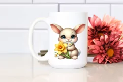 Easter Bunny Egg Flower, Clipart |T-shirt, Mug PNG Product Image 2