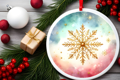 Round Christmass Ornament PNG Product Image 2