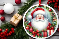 Santa Round Sticker Sublimation PNG Product Image 2