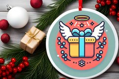 Round Christmas Ornament Sublimation|Clipart Product Image 1