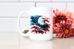Patriotic Eagle with USA Flag | Sublimation Clipart Product Image 2