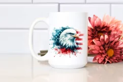 Patriotic Eagle with USA Flag | Sublimation Clipart Product Image 2