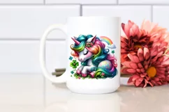 Colorful Patch of Clover Unicorn PNG Product Image 2