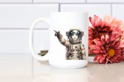 Vintage Astronaut Girl PNG Product Image 2