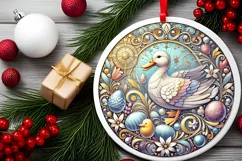 Round Christmas Ornament Sublimation|Clipart Product Image 1