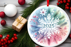 Round Christmass Ornament PNG Product Image 2