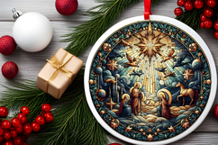Round Christmass Ornament PNG Product Image 2