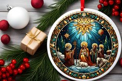 Round Christmas Ornament Sublimation|Clipart Product Image 2