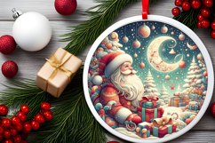 Round Christmass Ornament PNG Product Image 2