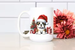 Bulldog with Santa Hat, High-Resolution PNG Product Image 2