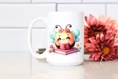 Cute Baby Bee with a Book | Sublimation | Clipart Product Image 2