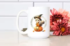 Playful Baby Squirrel in Halloween Outfit, Transparent PNG Product Image 2
