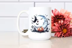 Funny Halloween Moon Clipart, Transparent PNG Product Image 2