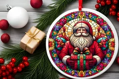Round Christmas Ornament Sublimation|Clipart Product Image 2