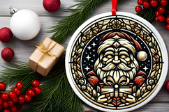 Round Christmass Ornament PNG Product Image 2
