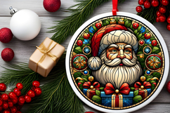 Round Christmass Ornament PNG Product Image 2