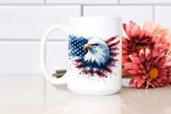 Patriotic Eagle with USA Flag | Sublimation Clipart Product Image 2