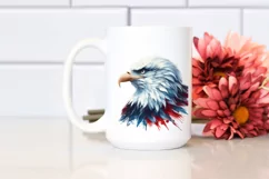 Patriotic Eagle with USA Flag | Sublimation Clipart Product Image 2