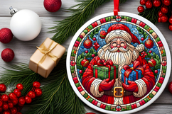Round Christmass Ornament PNG Product Image 2