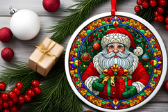 Round Christmass Ornament PNG Product Image 2
