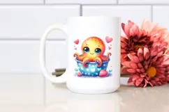 Colorful Baby Octopus Poket | Sublimation | Clipart Product Image 2