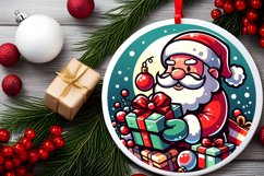 Round Christmas Ornament Sublimation|Clipart Product Image 2