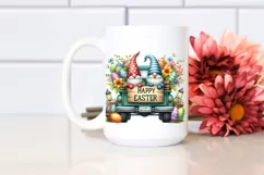 Easter Gnomes Truck Clipart |T-shirt, Mug PNG Product Image 2