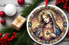 Round Christmas Ornament Sublimation|Clipart Product Image 2