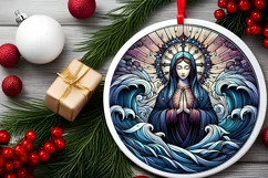 Round Christmas Ornament Sublimation|Clipart Product Image 2