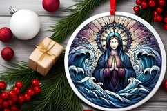 Round Christmass Ornament PNG Product Image 2