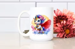 Colorful Baby Unicorn Hero PNG Product Image 2